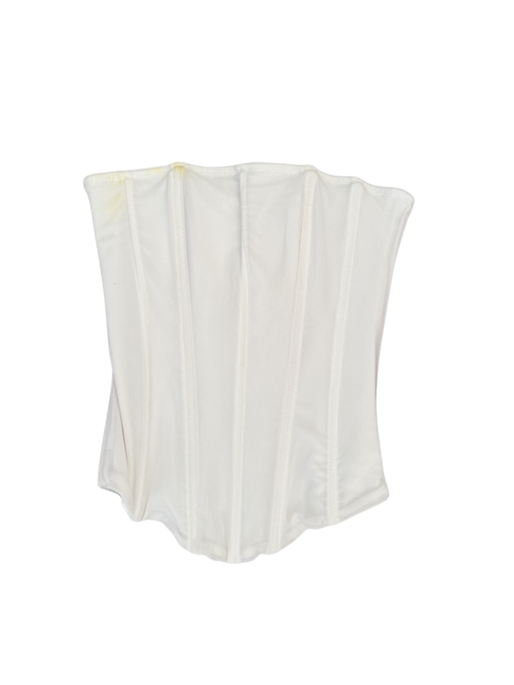 White Lace-Up Corset Top